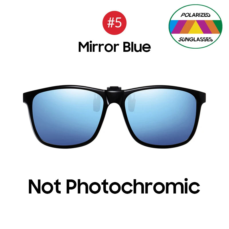VIVIBEE 2024 Polarized Pilot Flip Up Clip on Sunglasses Men Photochromic Polarised Women Sun Glasses Color Change Night Driving