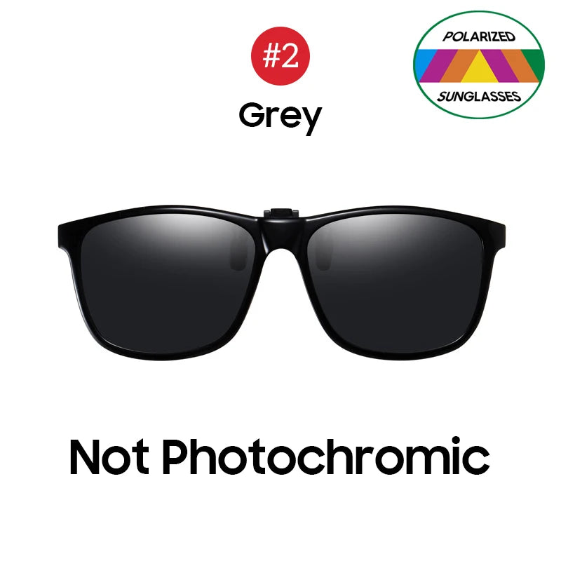 VIVIBEE 2024 Polarized Pilot Flip Up Clip on Sunglasses Men Photochromic Polarised Women Sun Glasses Color Change Night Driving