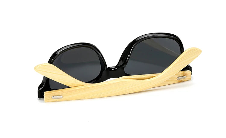 HOOLDW Vintage Polarized Wooden Sunglasses Men Women Clear Bamboo Sun Glasses Wood Glasses Outdoor Goggles Shades Eyewear Oculos