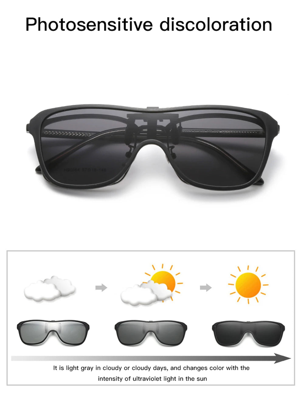 2024 Trending Clip On Sunglasses Large Frame Men Polarized Flip Up Sun Glasses Driving Adapt  Mirror Blue Red Polarising Lens