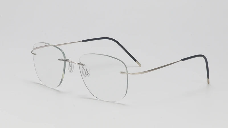β-Titanium Transition Aviation Sunglasses Photochromic Reading Glasses Rimless Eyeglasses Men with Diopters