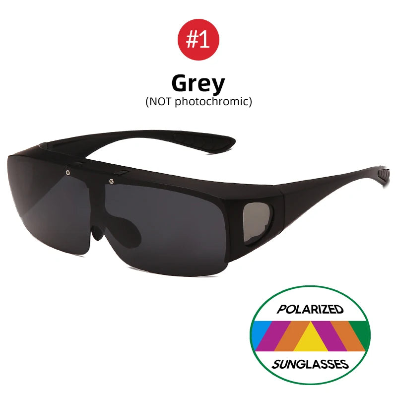 VIVIBEE Flip Up Polarized Fit Over Glasses Sunglasses Men Driving UV400 Photochromic Fishing Goggle Outdoor Women