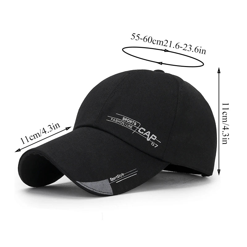 Mens Hat For Fish Outdoor Classic Line Baseball Cap Sports Cap Solid Color Sun Hat Baseball Cap Spring Summer Snapback Hat