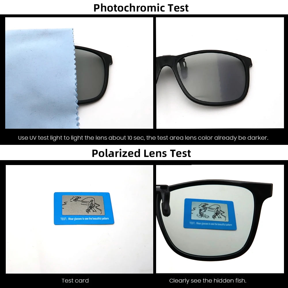 VIVIBEE 2024 Polarized Pilot Flip Up Clip on Sunglasses Men Photochromic Polarised Women Sun Glasses Color Change Night Driving