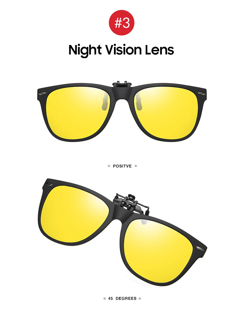 VIVIBEE Men Photochromic Polarized Lens Flip Up Clip on Sunglasses Women Driving Sun Glasses with Clips 2024 Trending Product