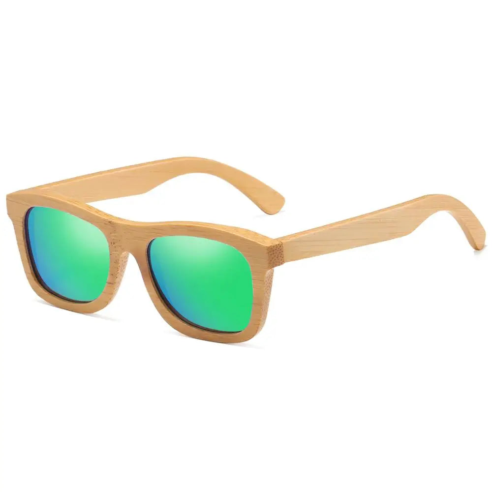 GM Vintage Bamboo Wooden Sunglasses Handmade Polarized Mirror Fashion Eyewear sport glasses in Wood Box