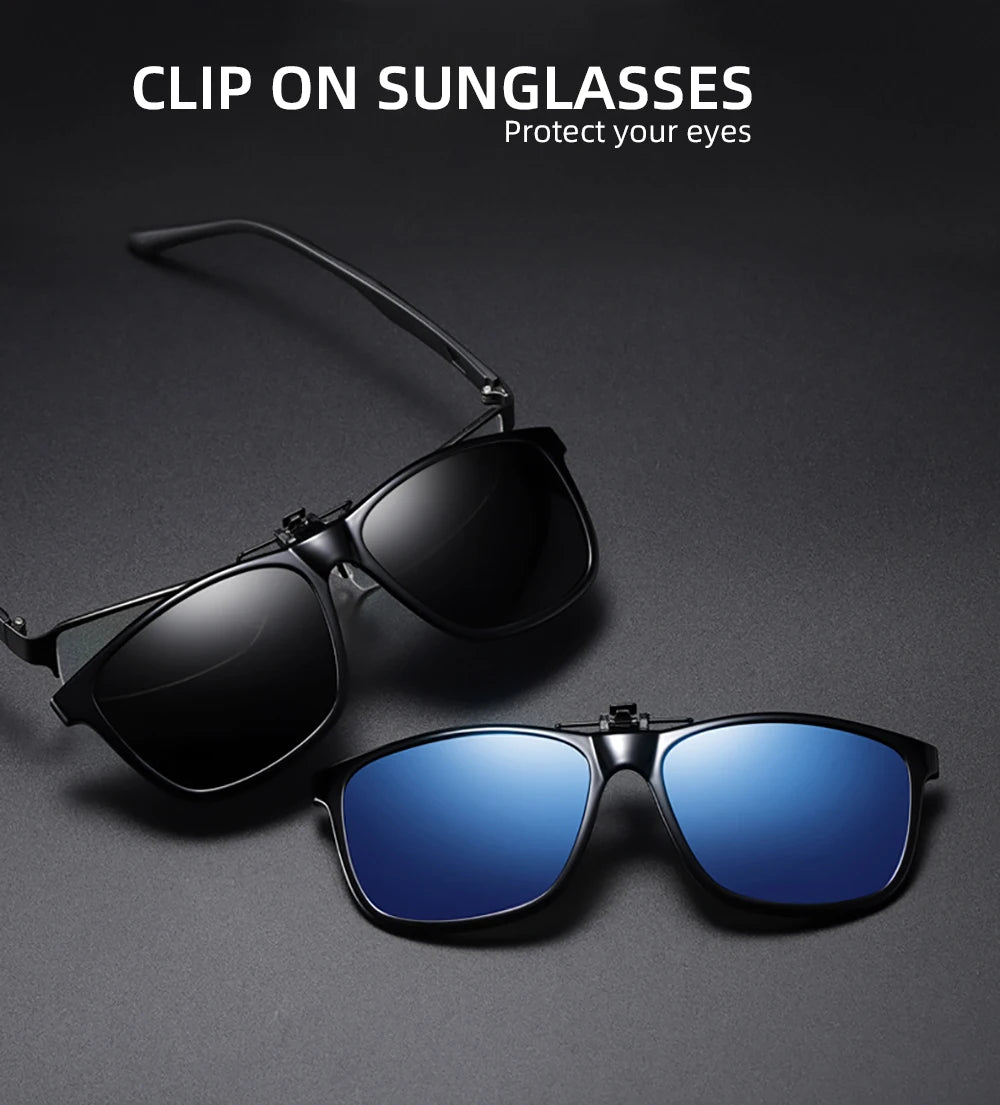 VIVIBEE 2024 Polarized Pilot Flip Up Clip on Sunglasses Men Photochromic Polarised Women Sun Glasses Color Change Night Driving