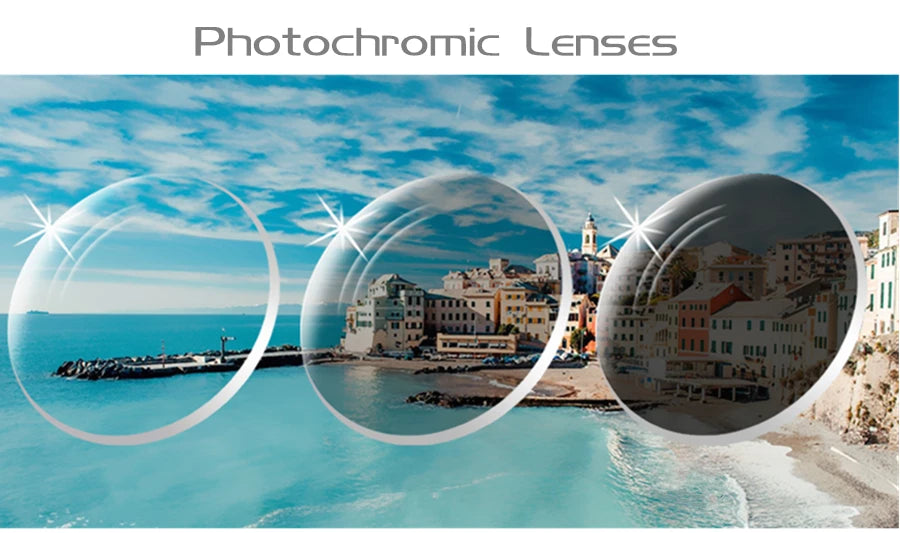 β-Titanium Transition Aviation Sunglasses Photochromic Reading Glasses Rimless Eyeglasses Men with Diopters