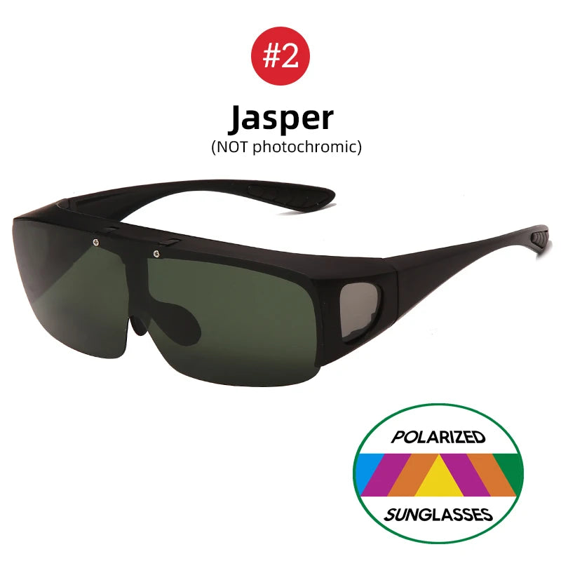 VIVIBEE Flip Up Polarized Fit Over Glasses Sunglasses Men Driving UV400 Photochromic Fishing Goggle Outdoor Women