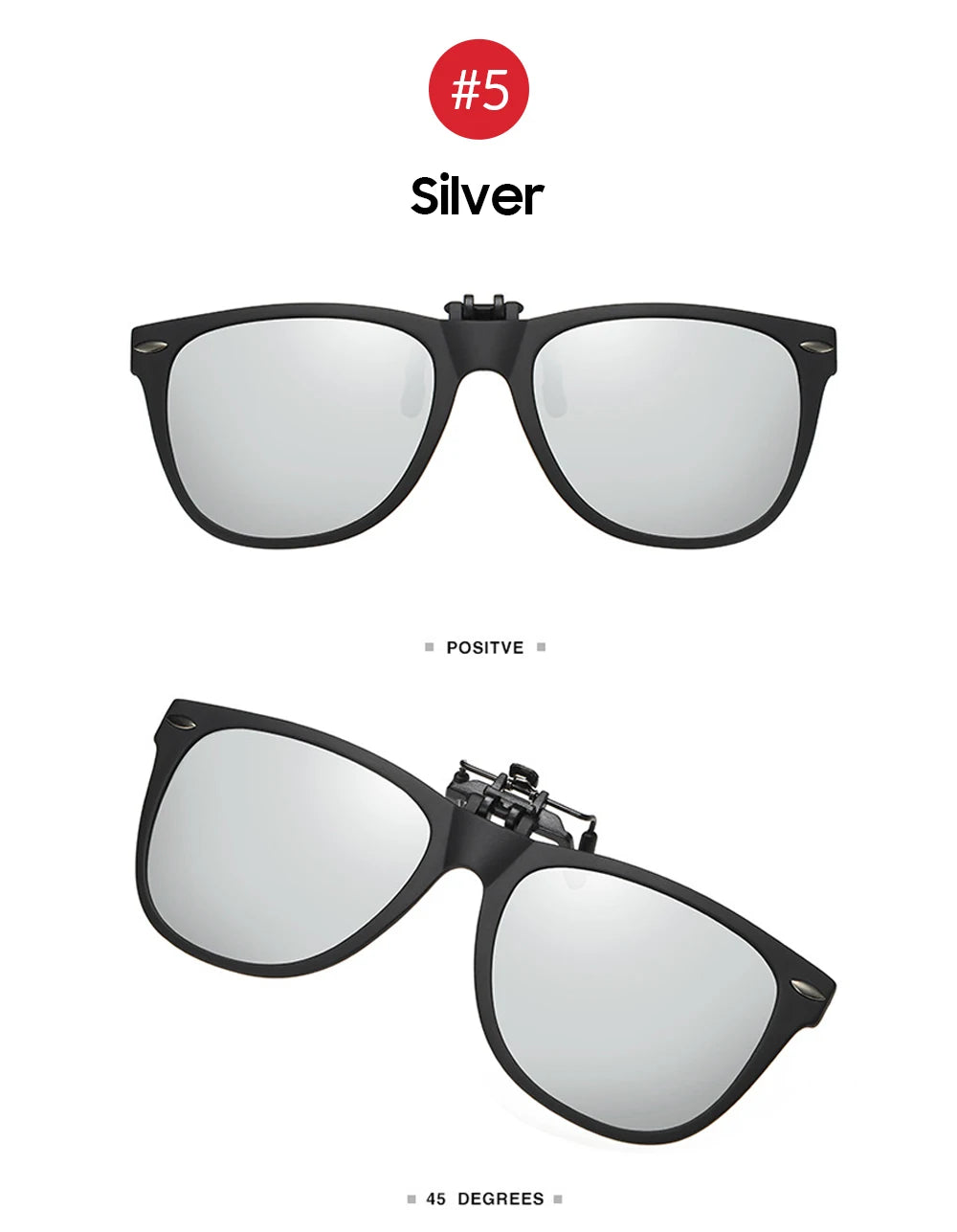 VIVIBEE Men Photochromic Polarized Lens Flip Up Clip on Sunglasses Women Driving Sun Glasses with Clips 2024 Trending Product