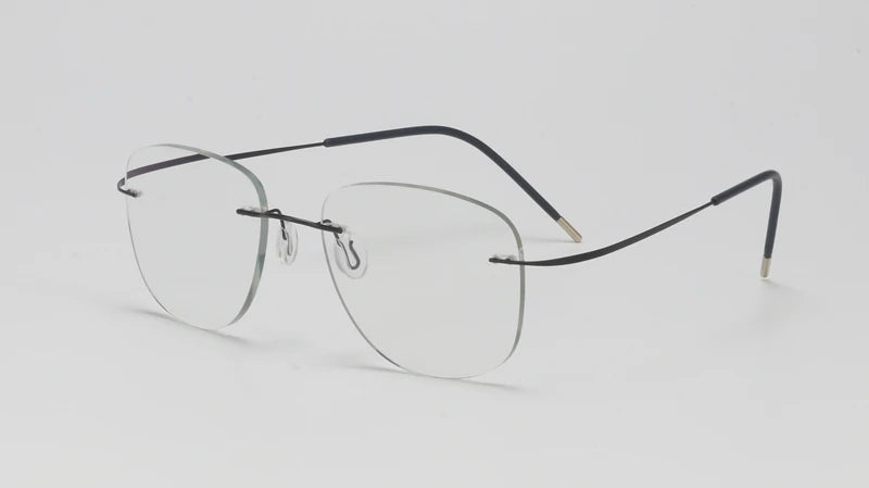 β-Titanium Transition Aviation Sunglasses Photochromic Reading Glasses Rimless Eyeglasses Men with Diopters