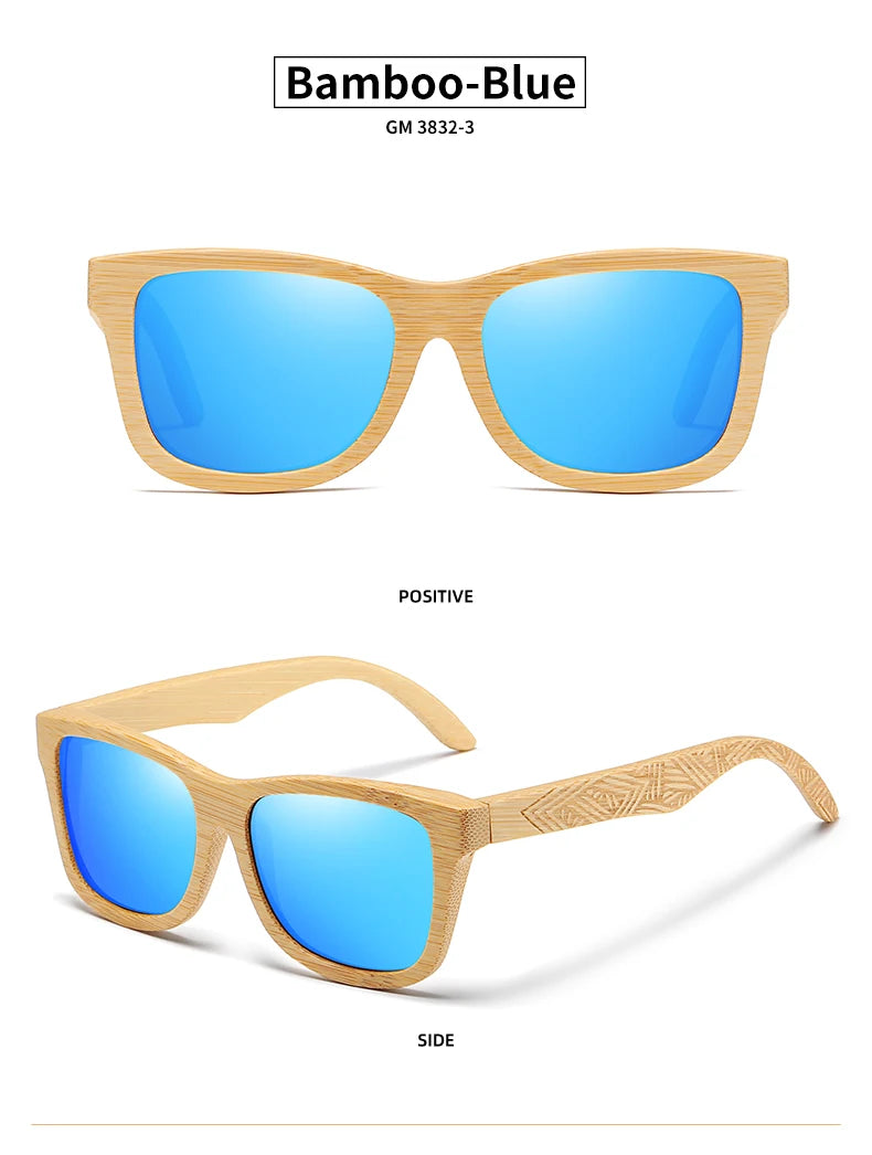 GM Real Wood Sunglasses Polarized Wooden Sunglasses UV400 Sunglasses Bamboo Wooden Sunglasses Brand With DropShipping