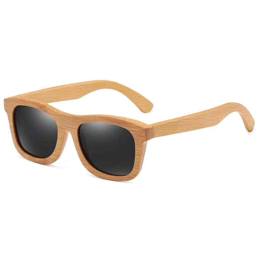 GM Vintage Bamboo Wooden Sunglasses Handmade Polarized Mirror Fashion Eyewear sport glasses in Wood Box