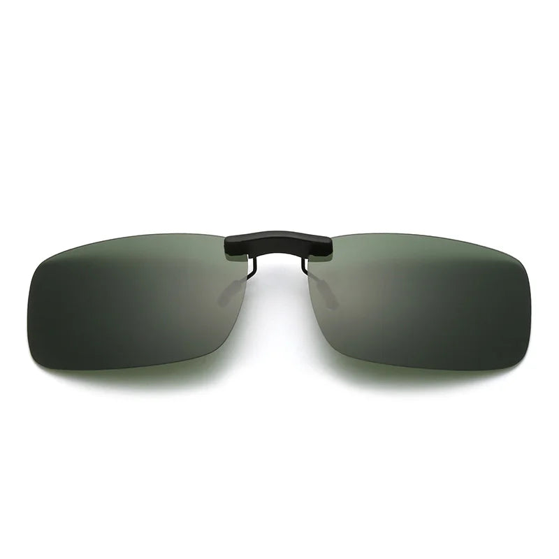 Rimless Flip Up Clip On Sunglasses Men Women Polarized Driving Fishing Cycling Night Vision Glasses Myopia Clip on Eyeglasses