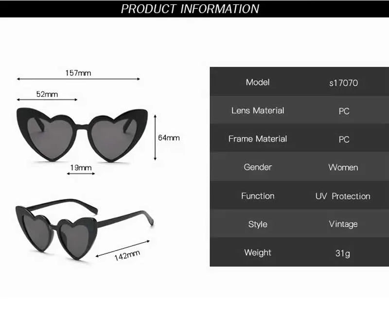 2024 New Heart shaped Cat Eye Sunglasses Women Large Frame Glasses  Flash Color Personality Design Fashion Accessories