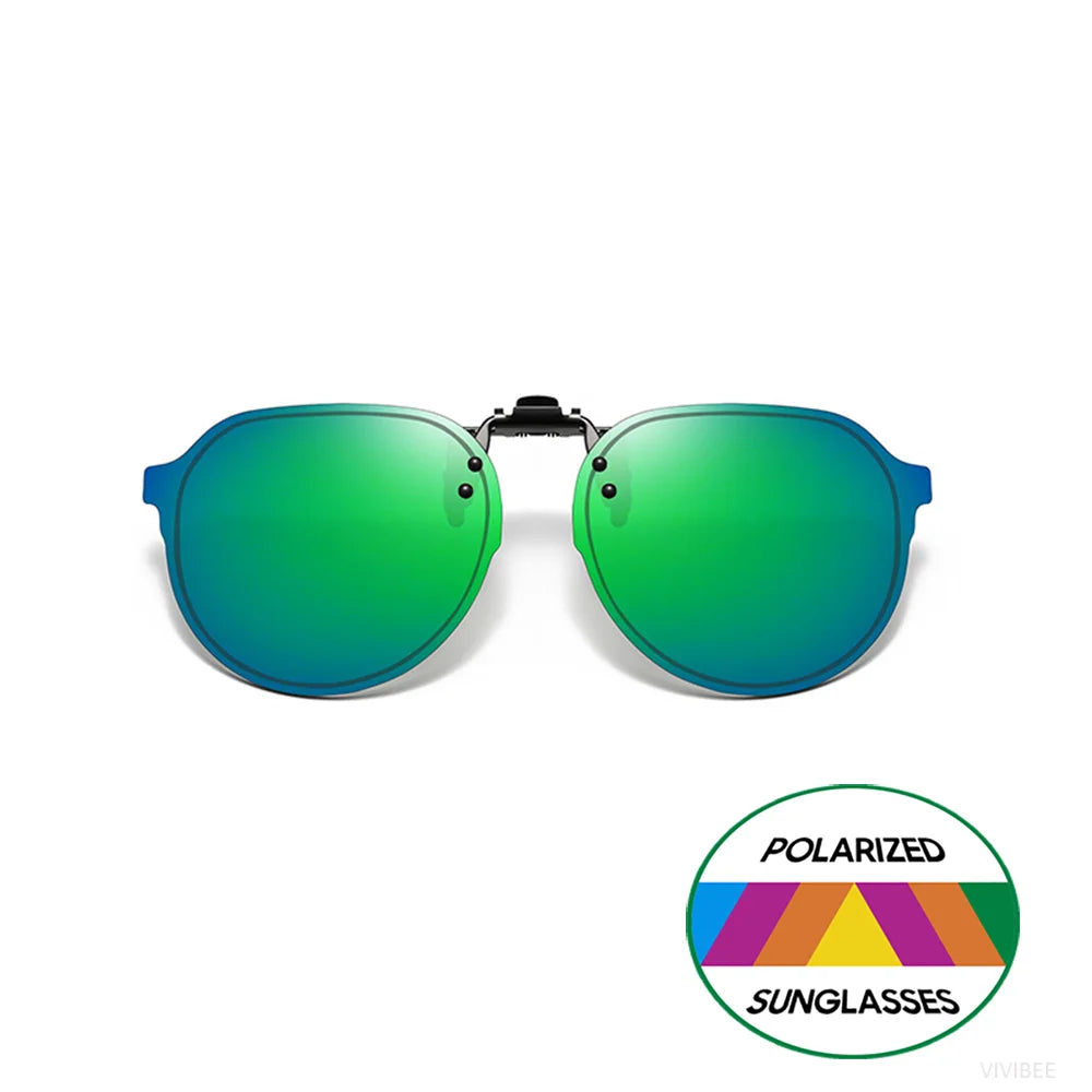 VIVIBEE Men Polarized Lens Flip Up Clip on Sunglasses Women Big Size Driving Sun Glasses with Clips 2024 Trending Product