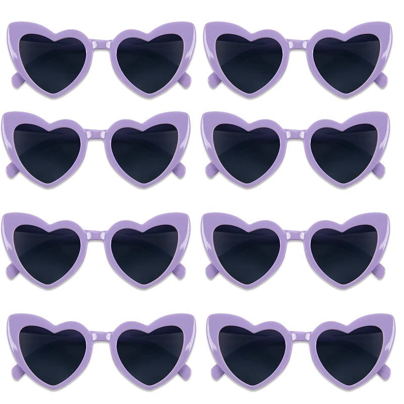 Bachelorette Party Sunglasses Wedding Bridal Shower Decor Hen Party Supplies Bride To Be Bridesmaid Gift Heart Shaped Glasses