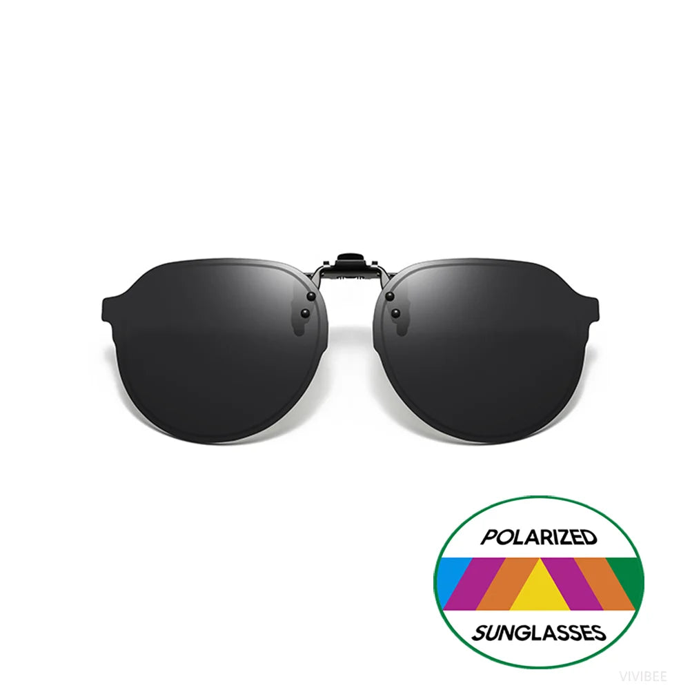 VIVIBEE Men Polarized Lens Flip Up Clip on Sunglasses Women Big Size Driving Sun Glasses with Clips 2024 Trending Product