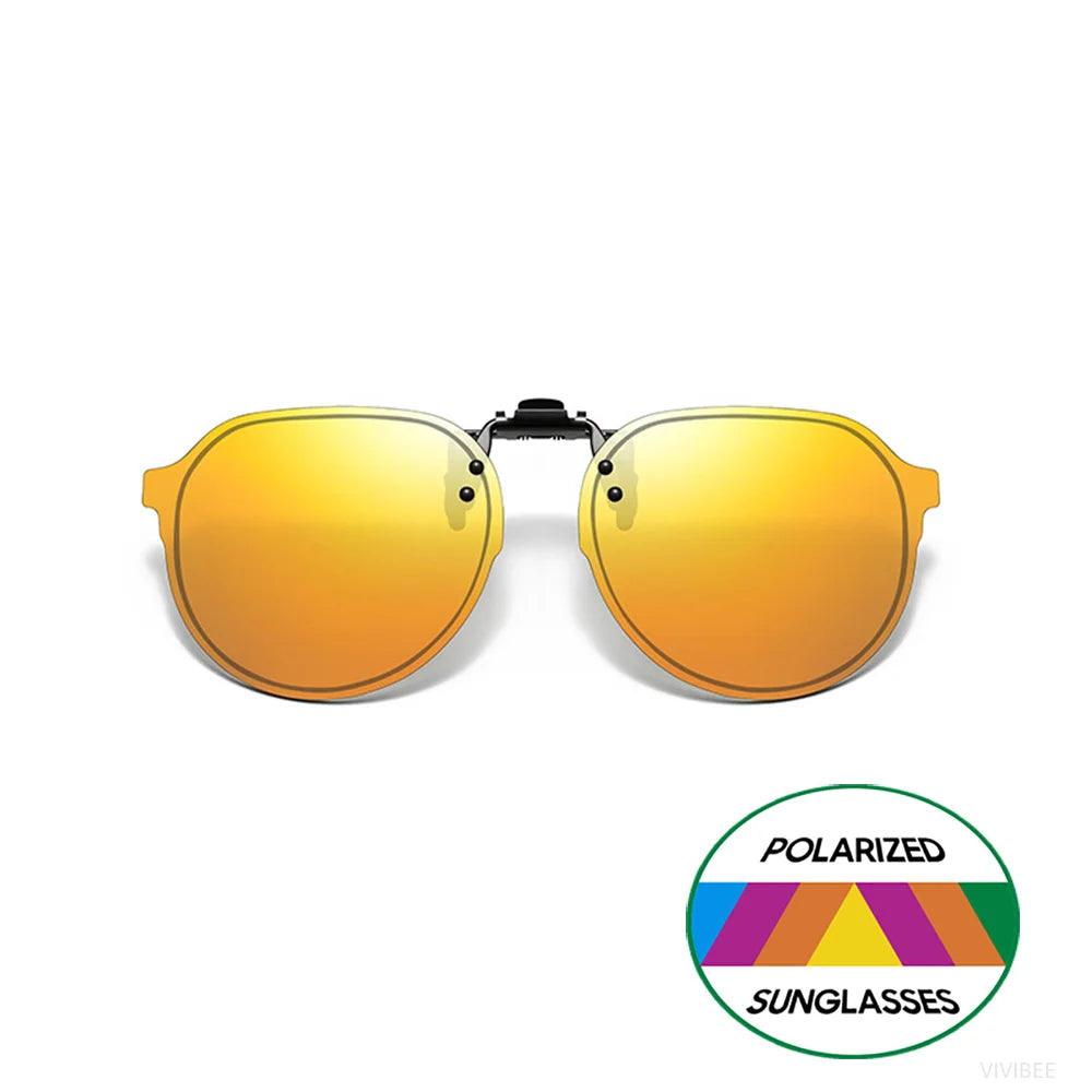VIVIBEE Men Polarized Lens Flip Up Clip on Sunglasses Women Big Size Driving Sun Glasses with Clips 2024 Trending Product