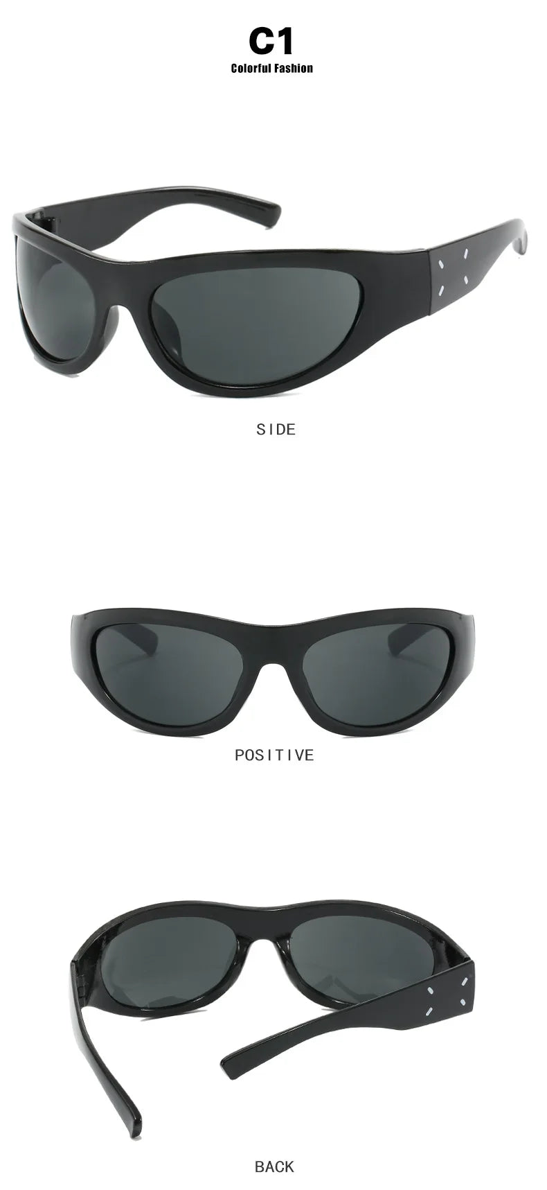 Y2k Sports Sunglasses Women Men 2024 Luxury Brand Fashion Classic Punk Sun Glasses Female Retro 2000' Futuristic Sunglass Shades