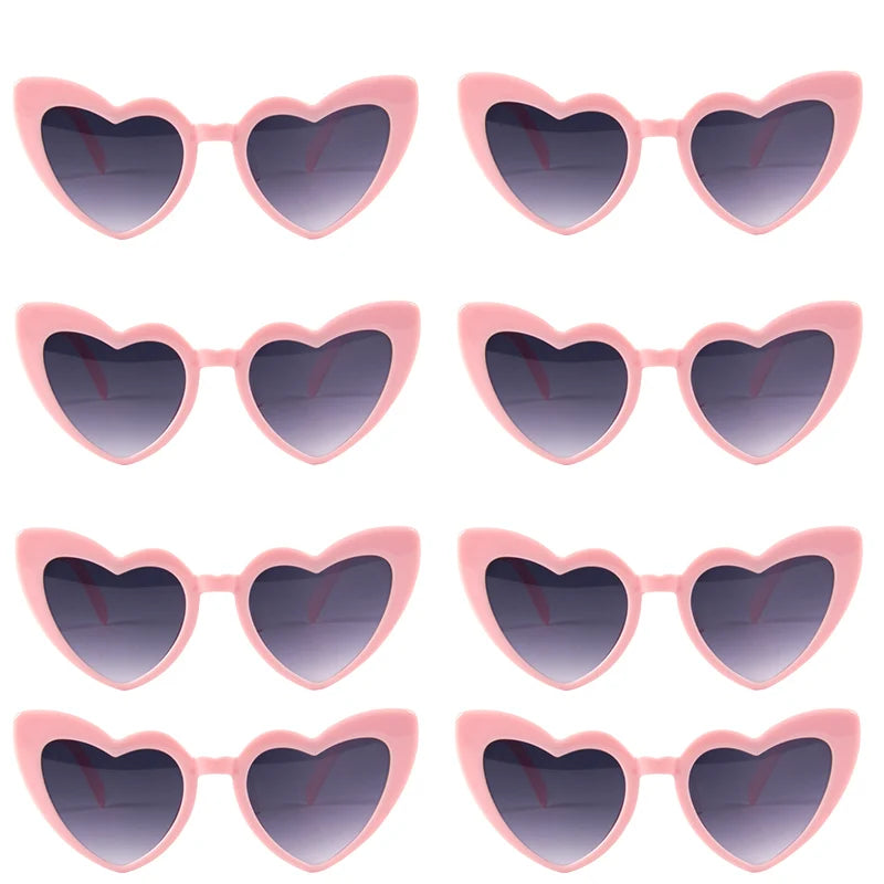 Hen Night Heart Shaped Sunglasses Women's Bachelorette Party Favors Glasses Bridal Shower Wedding Decoration Bridesmaid Gifts