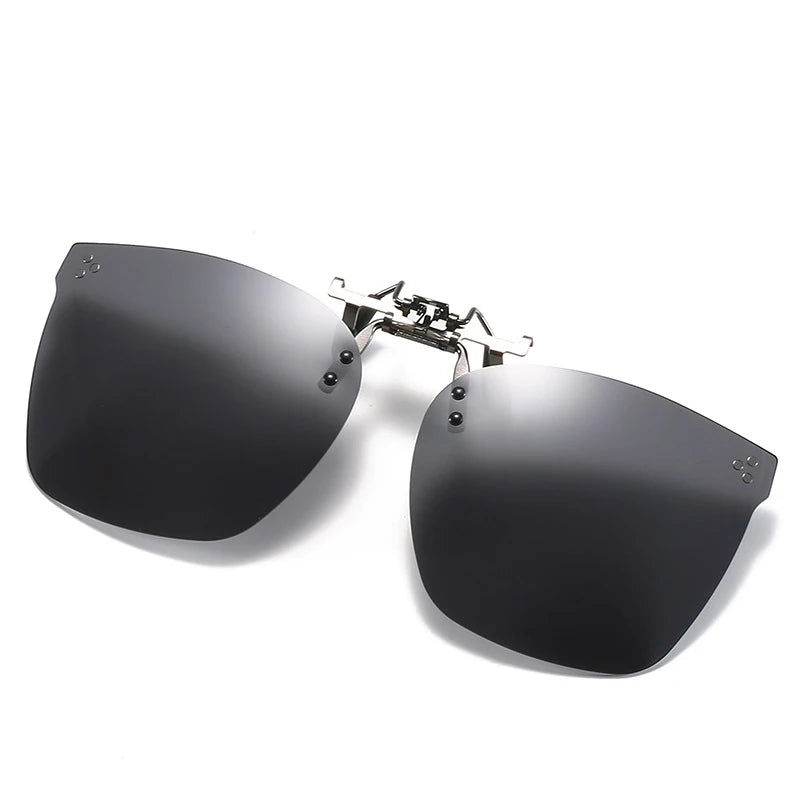 Men Sunglasses Oversized Blue Mirror Clip On 2023 Glasses Rimless Polarized Clip Sunglasses Round Sunglasses Big Size Sunglasses