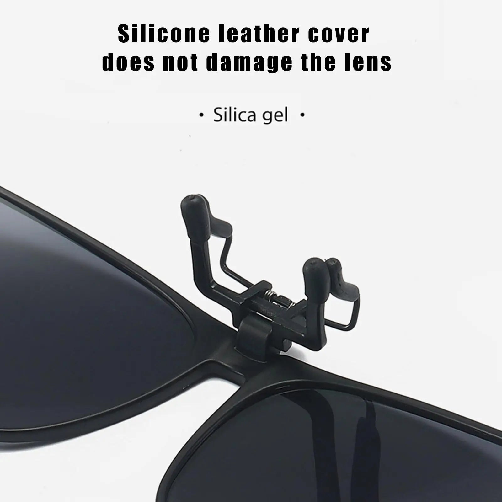New Polarized Flip-up Sunglasses Clips For Myopia Glasses Retro Big Size Square TAC Material Glasses Clip-on Sunglass Clip