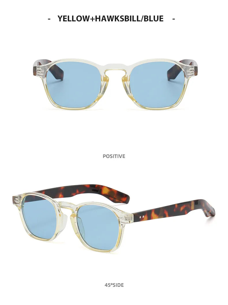 MIZHO Original Brand Design PC Frames Gradient Tiny Sunglasses Women High Quality UVB Brown oculos de sol masculino Eyewear Men