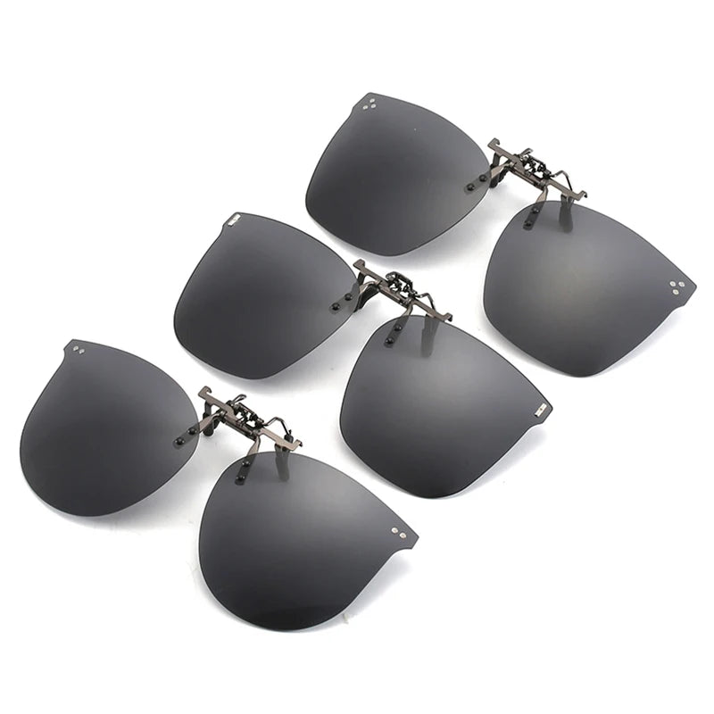 Men Sunglasses Oversized Blue Mirror Clip On 2023 Glasses Rimless Polarized Clip Sunglasses Round Sunglasses Big Size Sunglasses
