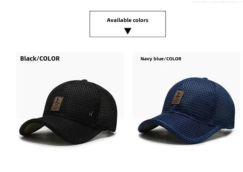 Summer Hat Men's Mesh Breathable Baseball Cap Sun Protection Hat Wholesale Outdoor Sports Cap Men's