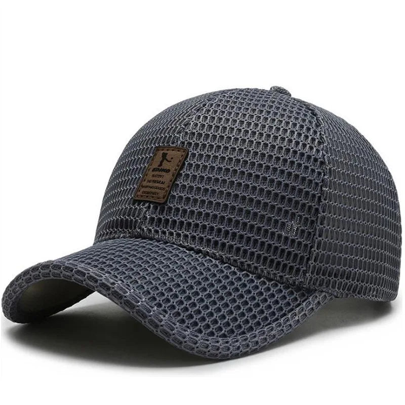 Summer Hat Men's Mesh Breathable Baseball Cap Sun Protection Hat Wholesale Outdoor Sports Cap Men's