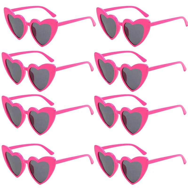 Bachelorette Party Sunglasses Wedding Bridal Shower Decor Hen Party Supplies Bride To Be Bridesmaid Gift Heart Shaped Glasses