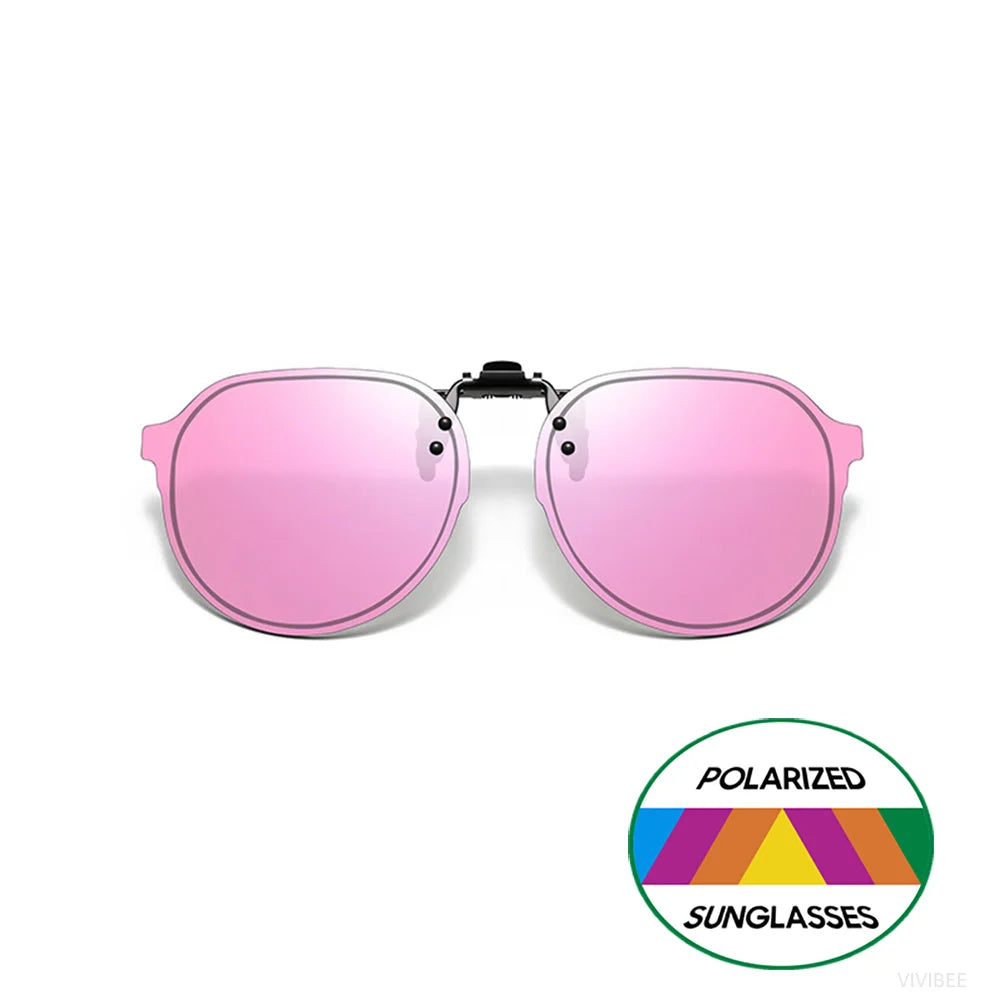 VIVIBEE Men Polarized Lens Flip Up Clip on Sunglasses Women Big Size Driving Sun Glasses with Clips 2024 Trending Product