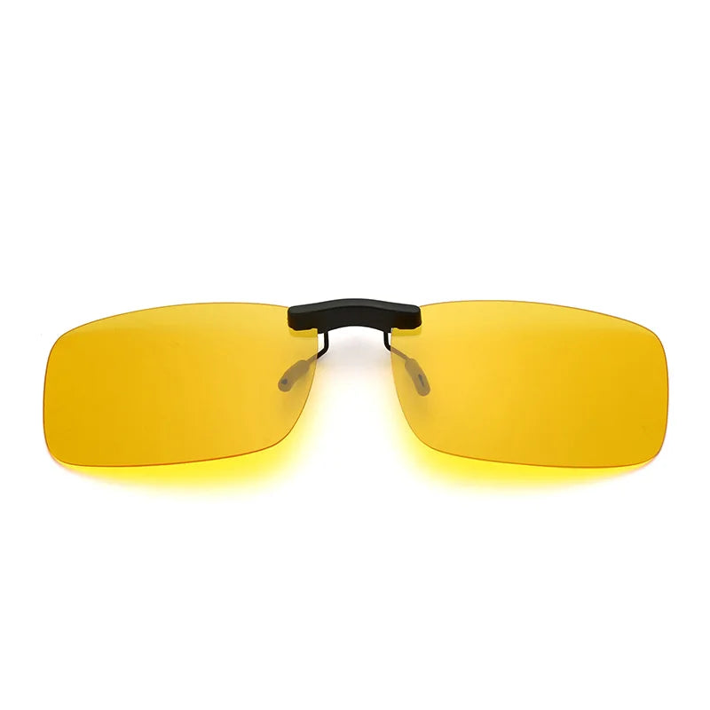 Rimless Flip Up Clip On Sunglasses Men Women Polarized Driving Fishing Cycling Night Vision Glasses Myopia Clip on Eyeglasses