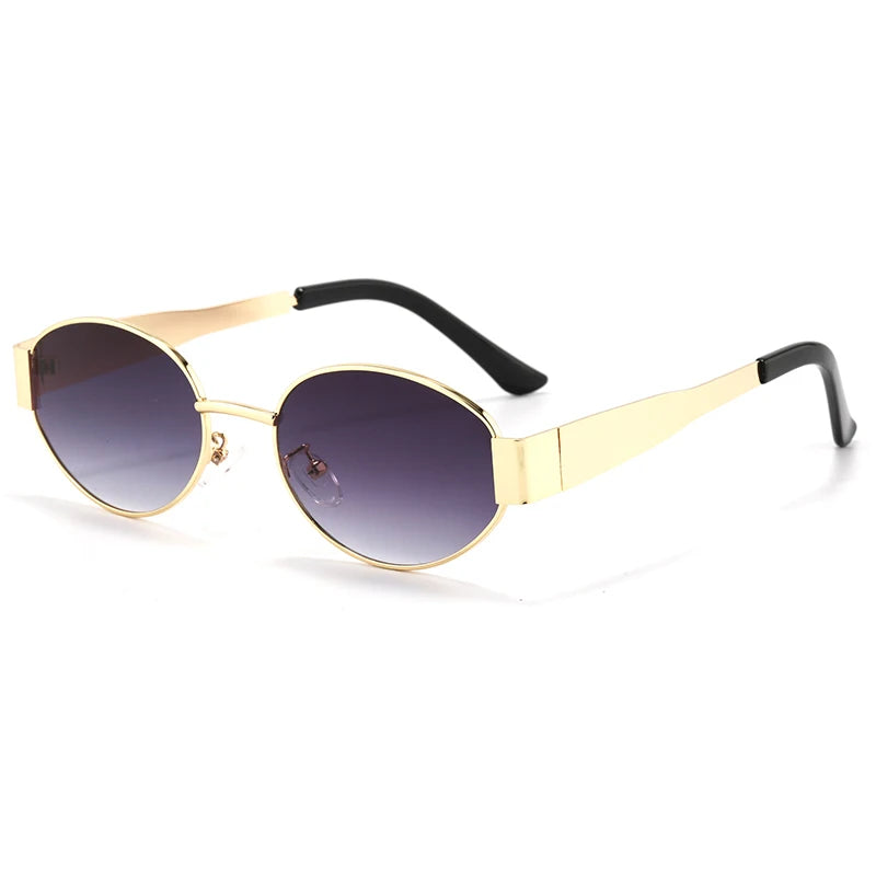 New Sunglasses For Women And Men UV400 Sun Glasses Alloy Oval Eyewear