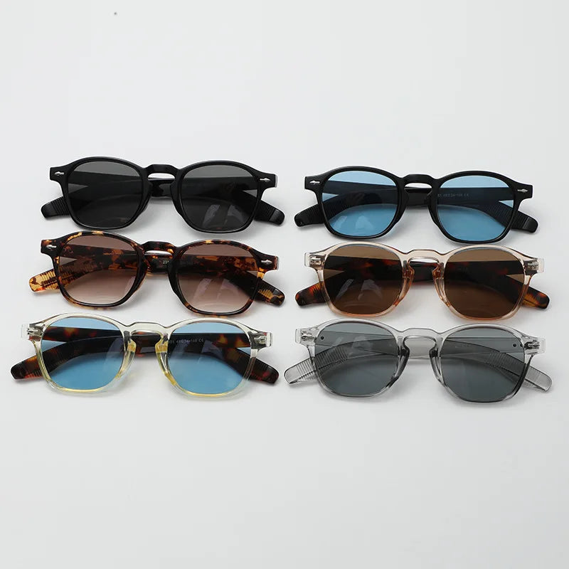 MIZHO Original Brand Design PC Frames Gradient Tiny Sunglasses Women High Quality UVB Brown oculos de sol masculino Eyewear Men