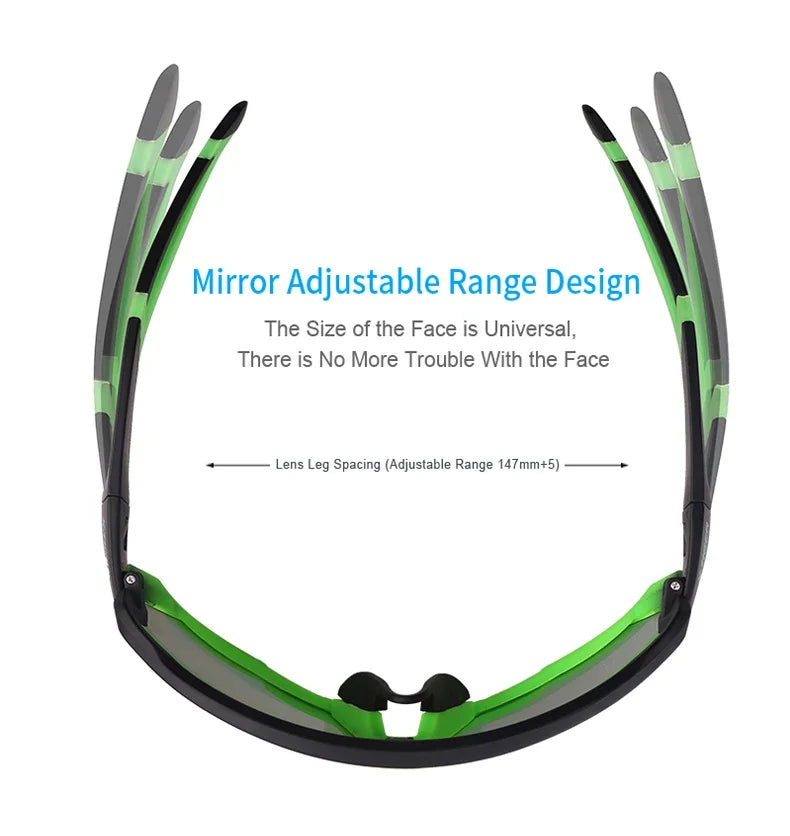 X-TIGER Bike Polarized Sports Sunglasses with 5 Interchangeable Lenses for Mens Womens Baseball Running Fishing Cycling Eyewear