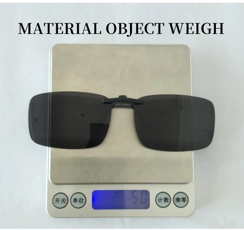 Rimless Flip Up Clip On Sunglasses Men Women Polarized Driving Fishing Cycling Night Vision Glasses Myopia Clip on Eyeglasses