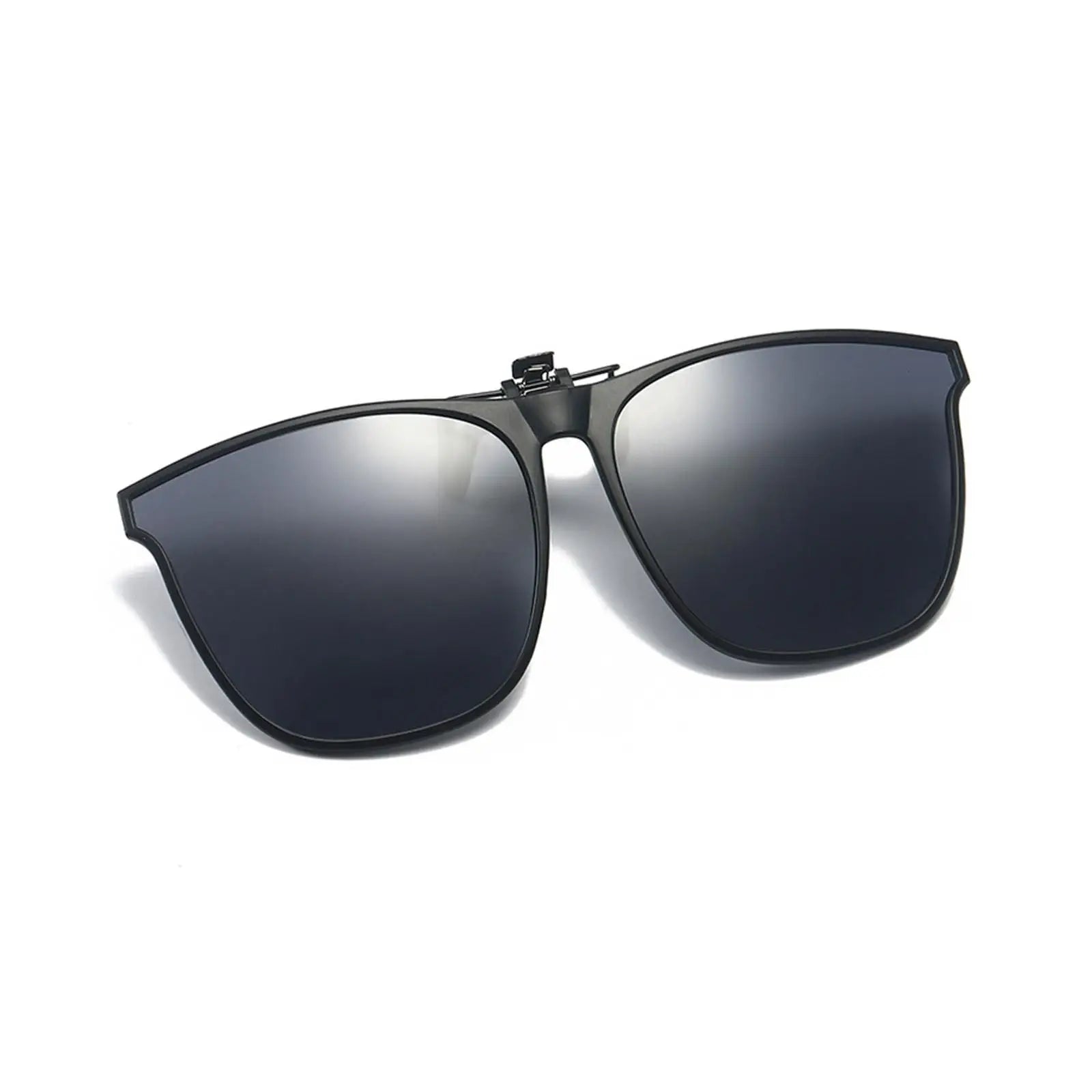 New Polarized Flip-up Sunglasses Clips For Myopia Glasses Retro Big Size Square TAC Material Glasses Clip-on Sunglass Clip