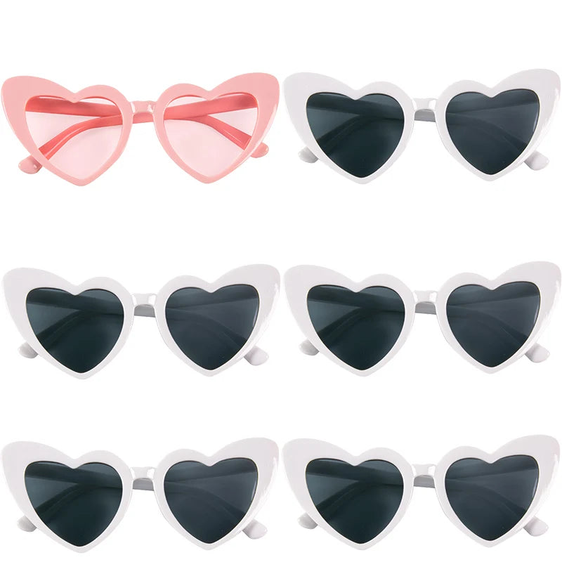 Bachelorette Party Sunglasses Wedding Bridal Shower Decor Hen Party Supplies Bride To Be Bridesmaid Gift Heart Shaped Glasses