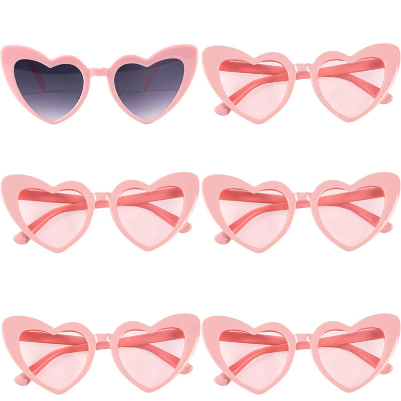 Bachelorette Party Sunglasses Wedding Bridal Shower Decor Hen Party Supplies Bride To Be Bridesmaid Gift Heart Shaped Glasses