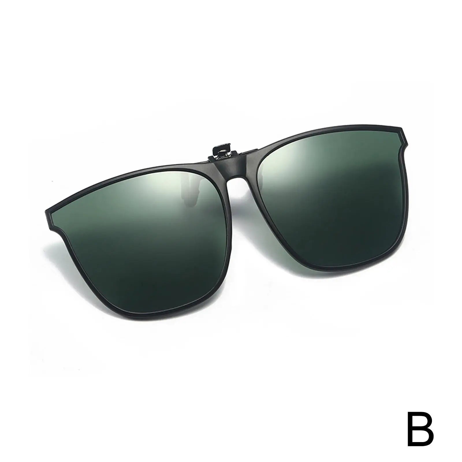 New Polarized Flip-up Sunglasses Clips For Myopia Glasses Retro Big Size Square TAC Material Glasses Clip-on Sunglass Clip