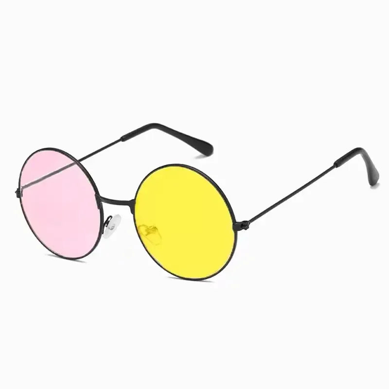 Men Spamton Cosplay Glasses Boss Spamton Cosplay  Mixed Color Sunglasses Cos Prop Round Frame Sunglasses Halloween Prop