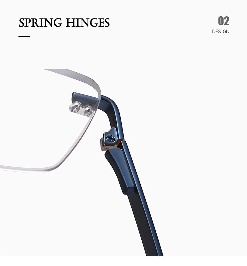 Fashion Titanium Rimless Eyeglasses Frame Brand designer Men Glasses Reading Glasses Optical Prescpriton Lenses Glasses