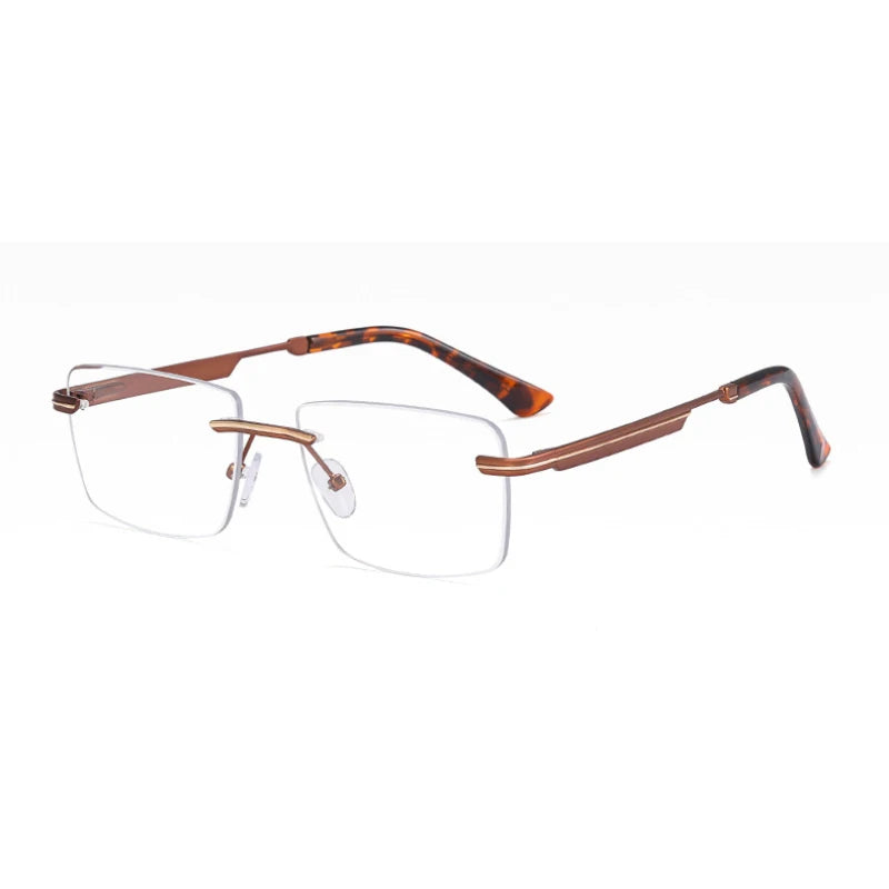 Fashion Titanium Rimless Eyeglasses Frame Brand designer Men Glasses Reading Glasses Optical Prescpriton Lenses Glasses