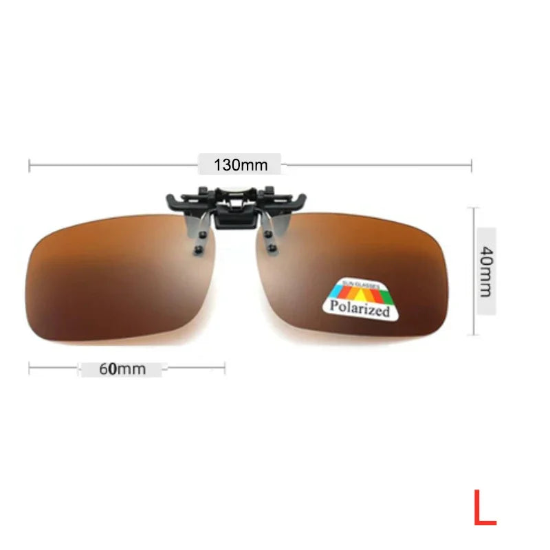 Unisex Grey Lenses Polarized Sunglasses Clip on Flip Up Men Women UV 380 Driving Fishing Night Vision Glasses Clips Anti Glare