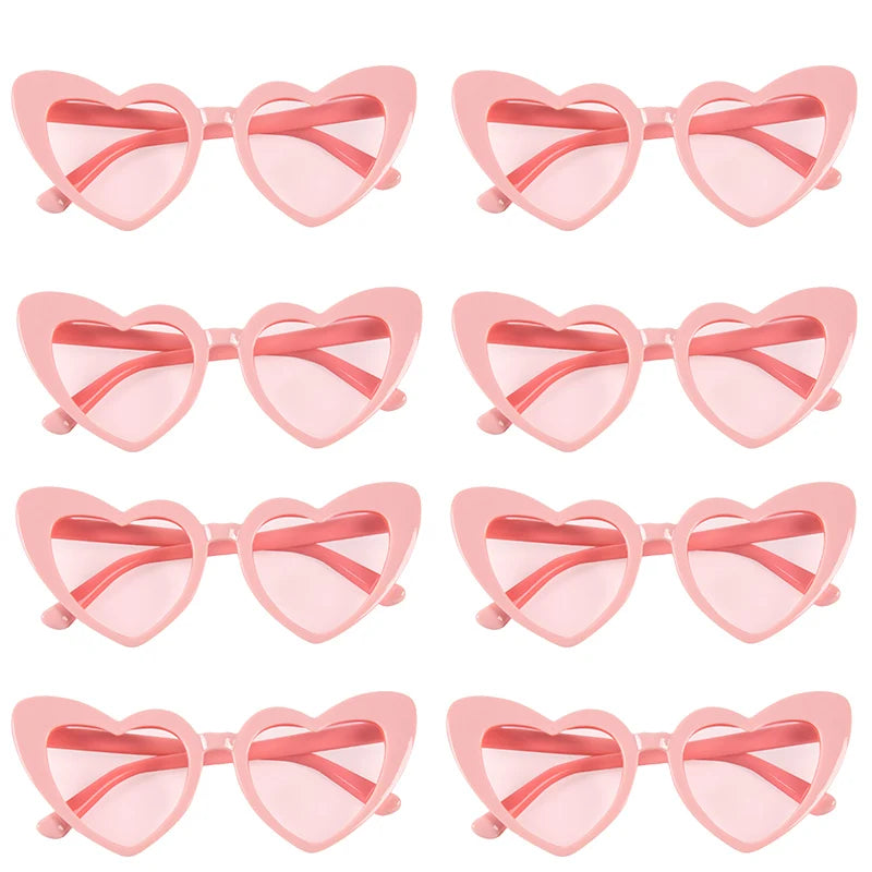 Hen Night Heart Shaped Sunglasses Women's Bachelorette Party Favors Glasses Bridal Shower Wedding Decoration Bridesmaid Gifts