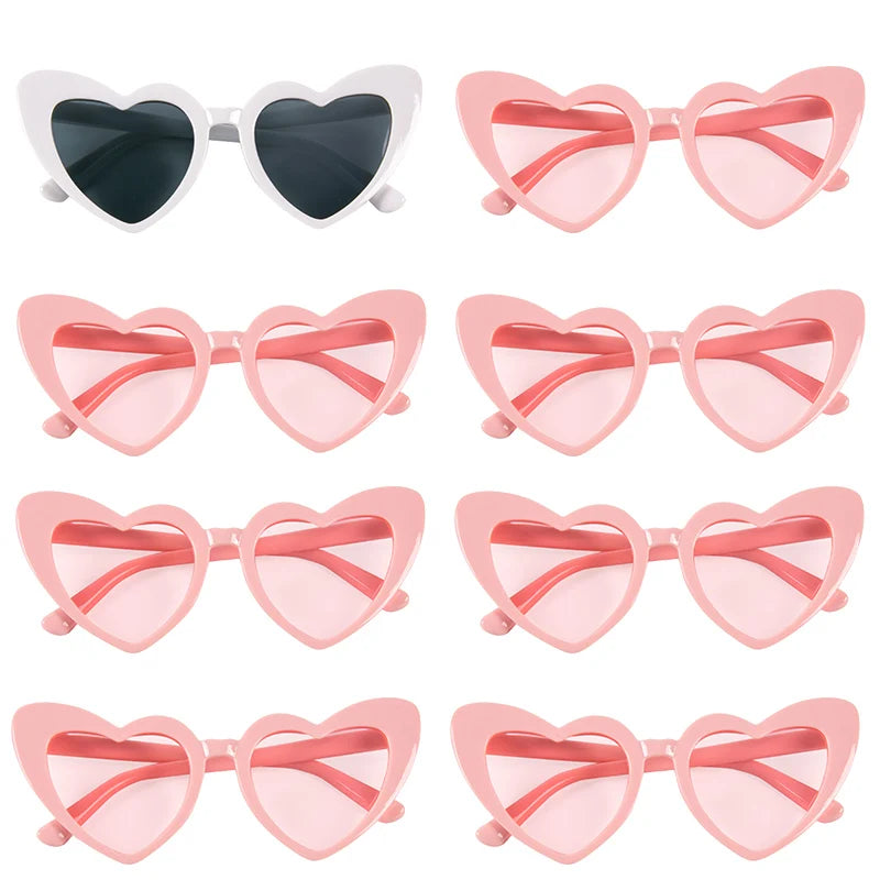 Bachelorette Party Sunglasses Wedding Bridal Shower Decor Hen Party Supplies Bride To Be Bridesmaid Gift Heart Shaped Glasses