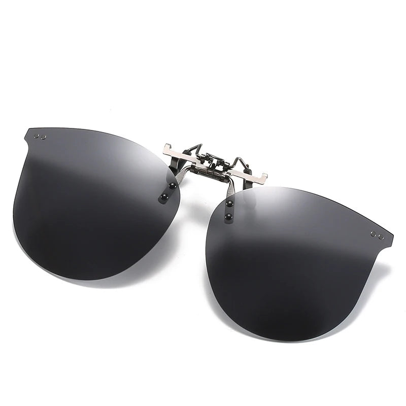 Men Sunglasses Oversized Blue Mirror Clip On 2023 Glasses Rimless Polarized Clip Sunglasses Round Sunglasses Big Size Sunglasses