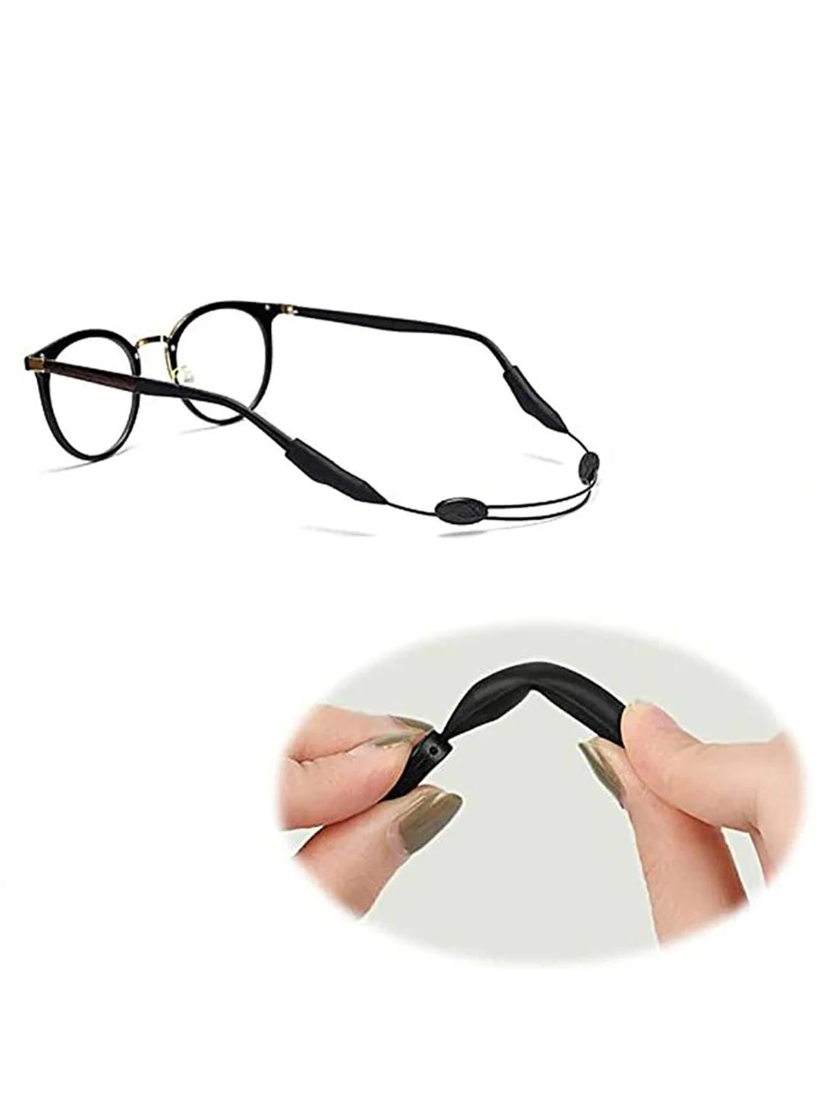 1pc Adjustable Anti-slip Eyewear Retainer Universal Fit Eyeglass Lanyard Sports Sunglasses Unisex Holder Strap Lanyard